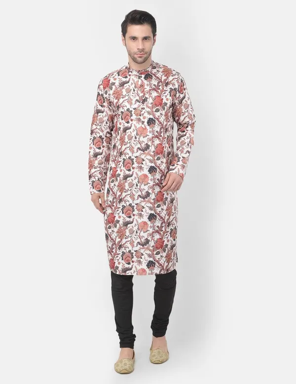 Tabard_Men_Printed_Straight_Kurta_(White)