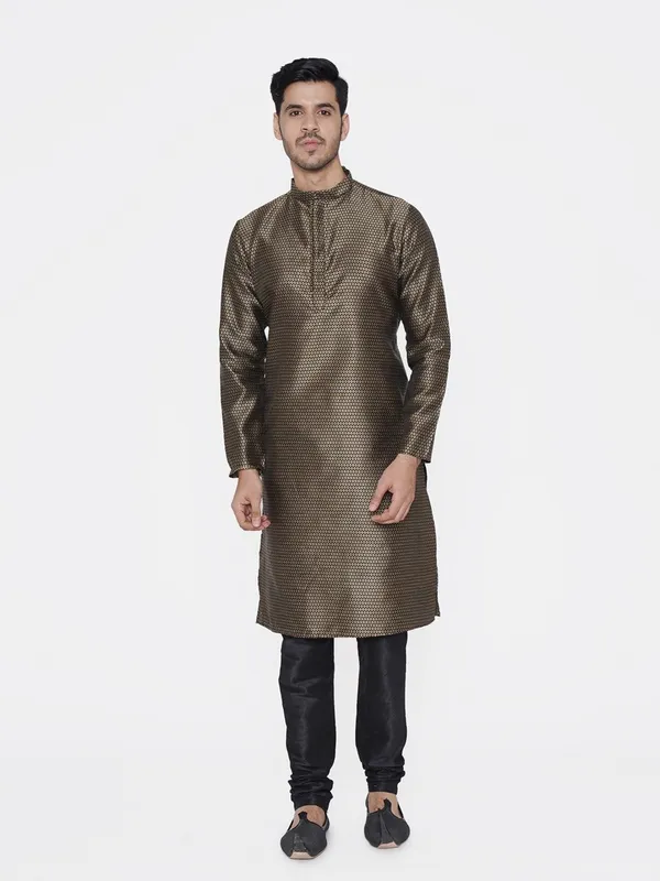Tabard_Men_Printed_Straight_Kurta_(Beige)