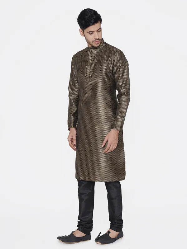 Tabard_Men_Printed_Straight_Kurta_(Beige)