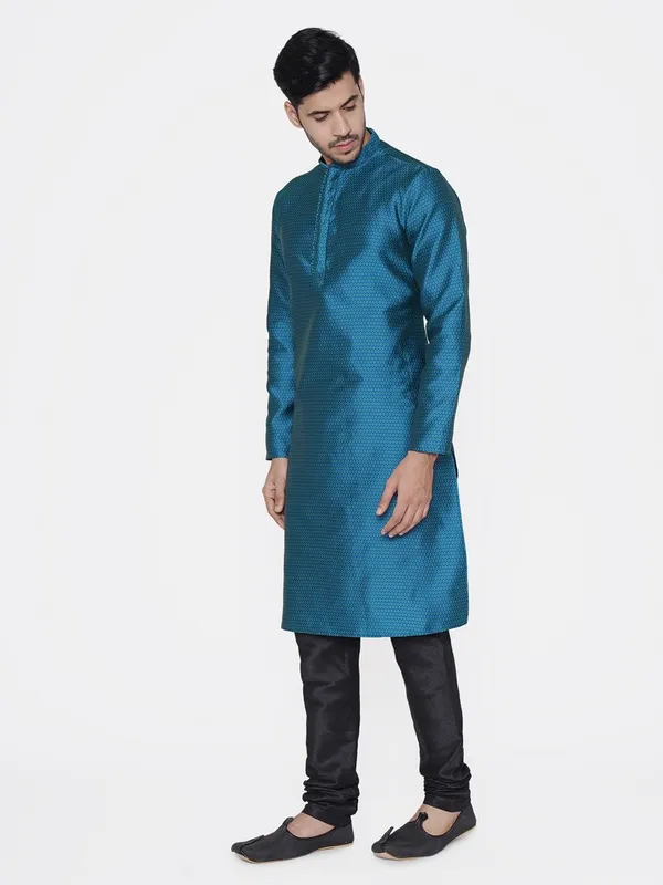 Tabard_Men_Printed_Straight_Kurta_(Green)