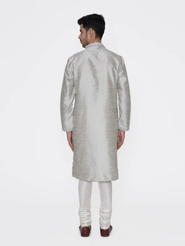 Tabard_Men_Printed_Straight_Kurta_(Silver)
