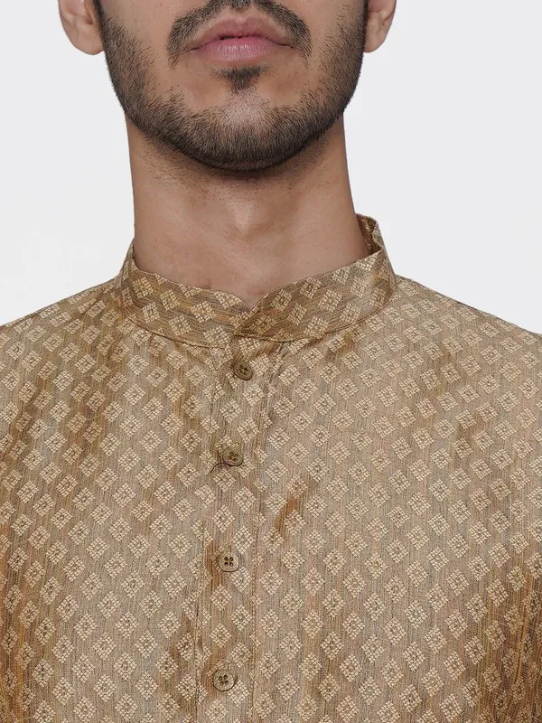 Tabard_Men_Printed_Straight_Kurta_(Brown)