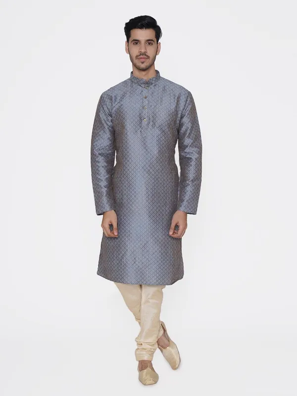Tabard_Men_Printed_Straight_Kurta_(Blue)