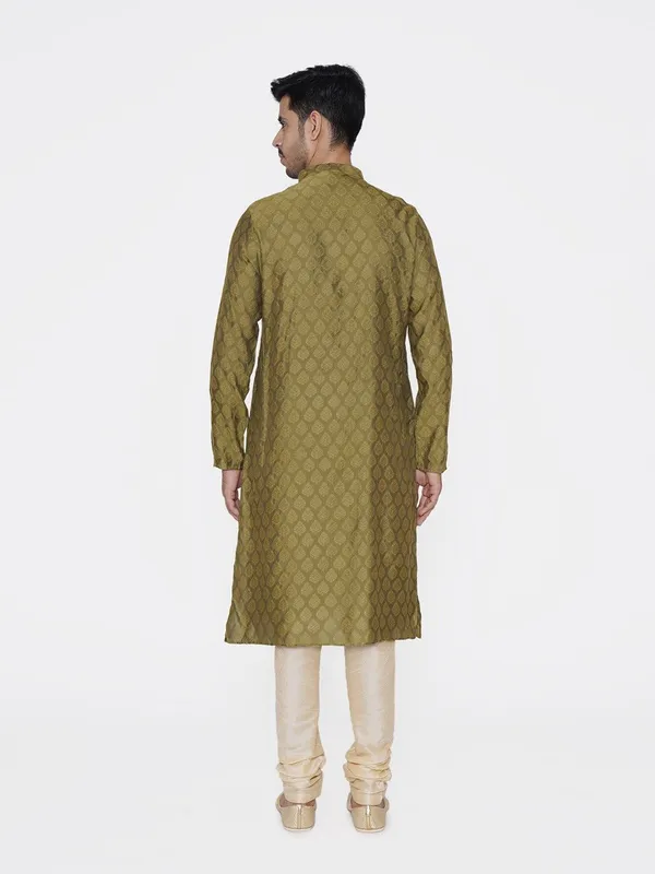 Tabard_Men_Printed_Straight_Kurta_(Green)