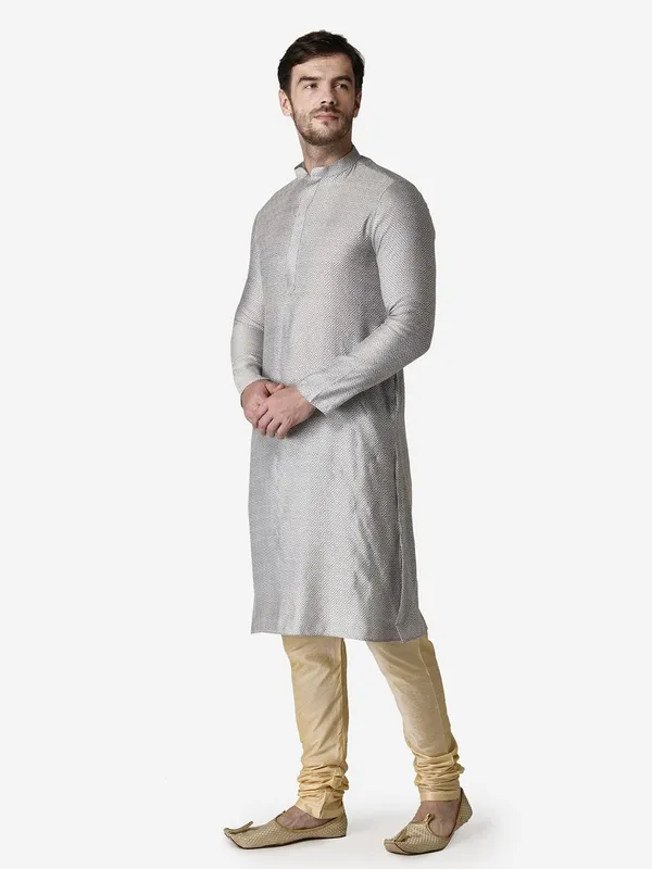Tabard_Men_Printed_Straight_Kurta_(Grey)
