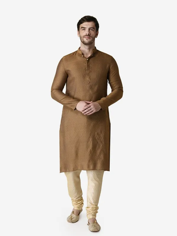 Tabard_Men_Printed_Straight_Kurta_(Yellow)