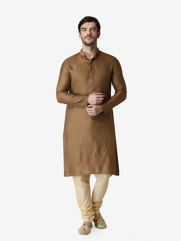 Tabard_Men_Printed_Straight_Kurta_(Yellow)