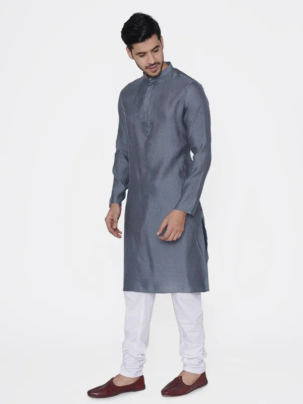 Tabard_Men_Printed_Straight_Kurta_(Grey)