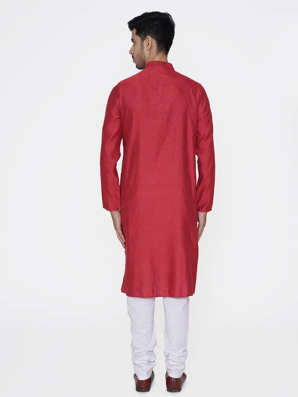 Tabard_Men_Printed_Straight_Kurta_(Red)