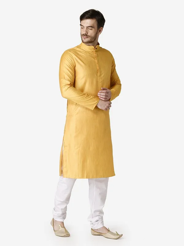 Tabard_Men_Printed_Straight_Kurta_(Yellow)
