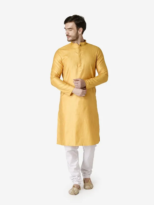 Tabard_Men_Printed_Straight_Kurta_(Yellow)