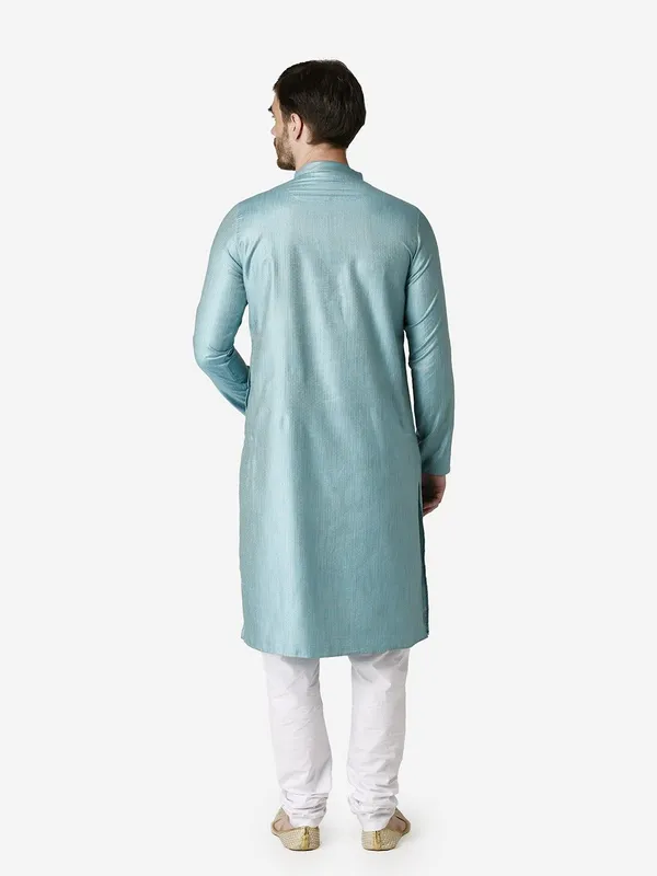 Tabard_Men_Printed_Straight_Kurta_(Blue)