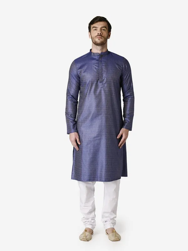 Tabard_Men_Printed_Straight_Kurta_(Blue)