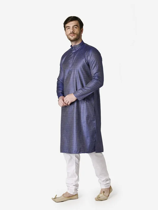 Tabard_Men_Printed_Straight_Kurta_(Blue)