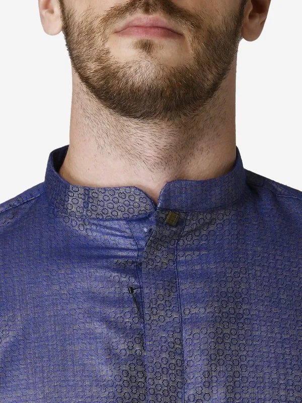 Tabard_Men_Printed_Straight_Kurta_(Blue)
