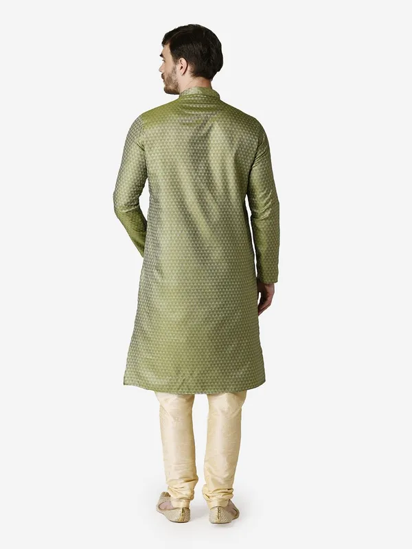 Tabard_Men_Printed_Straight_Kurta_(Green)