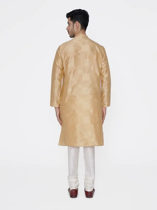 Tabard_Men_Solid_Straight_Kurta_(Beige)