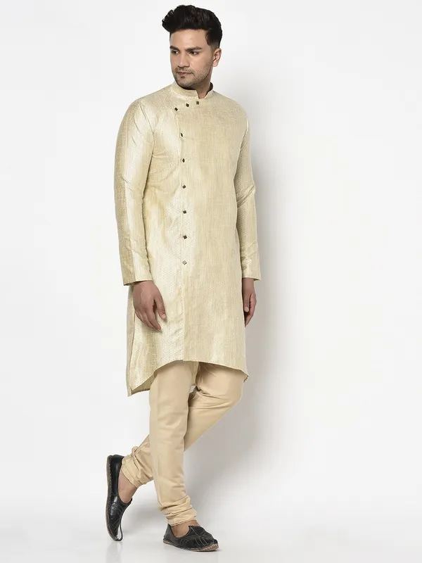 Tabard_Men_Geometric_Print_Straight_Kurta_(Beige)