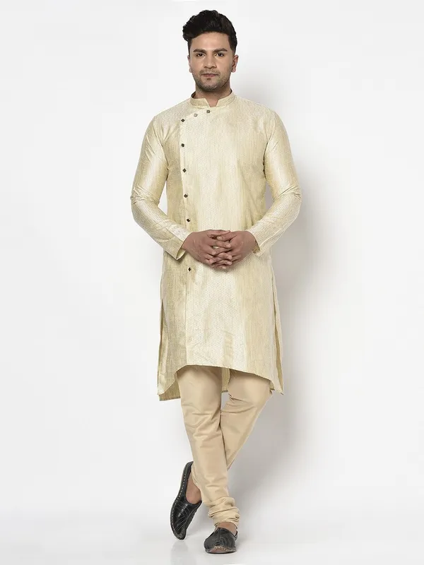 Tabard_Men_Geometric_Print_Straight_Kurta_(Beige)