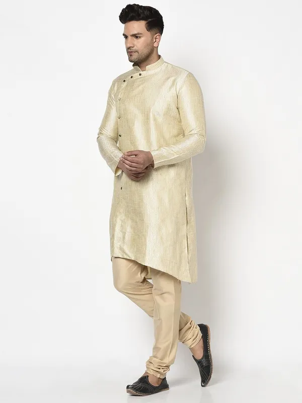 Tabard_Men_Geometric_Print_Straight_Kurta_(Beige)