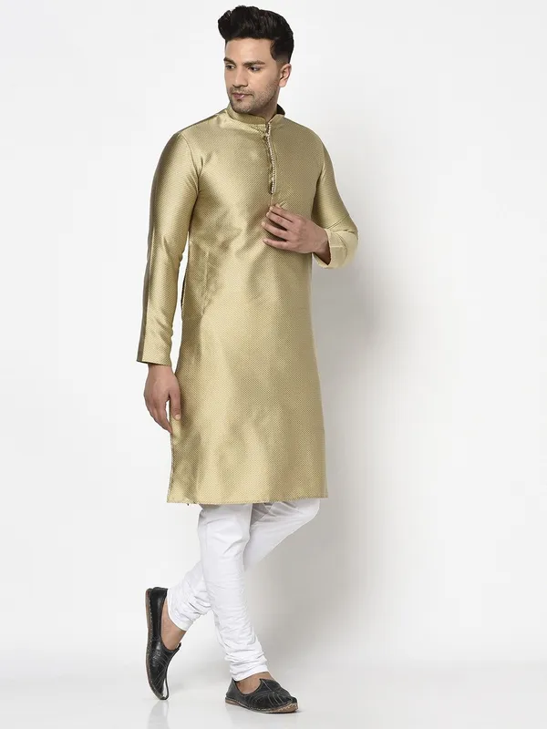 Tabard_Men_Striped_Straight_Kurta_(Yellow)