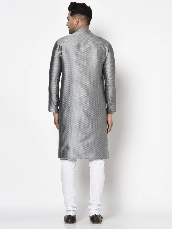 Tabard_Men_Self_Design_Straight_Kurta_(Grey)