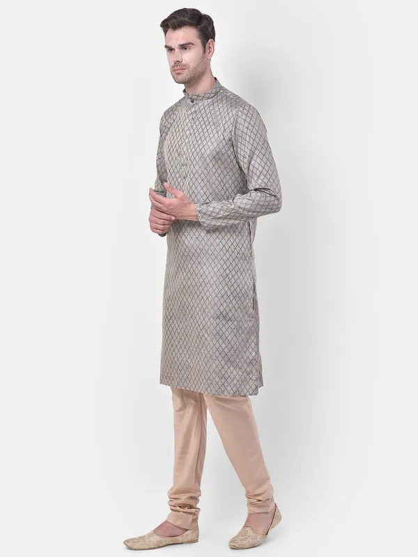 Tabard_Men_Printed_Straight_Kurta_(Grey)