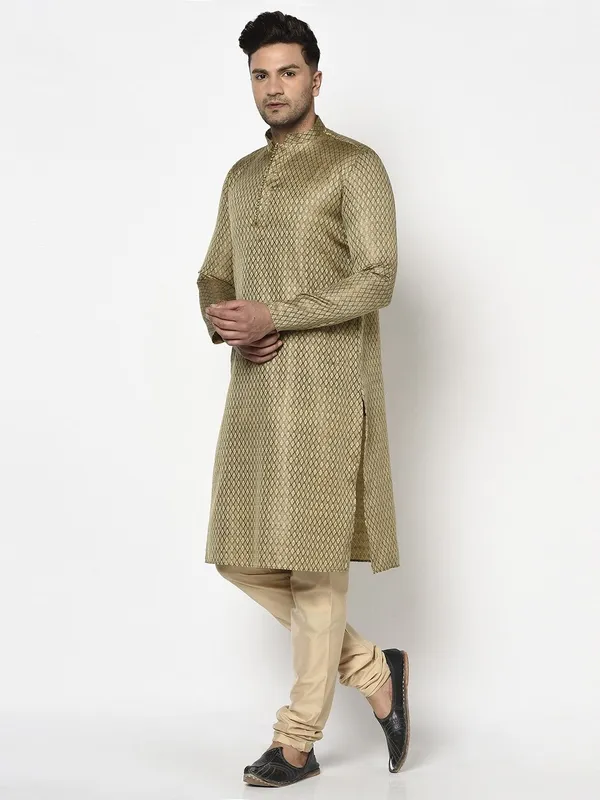 Tabard_Men_Printed_Straight_Kurta_(Brown)