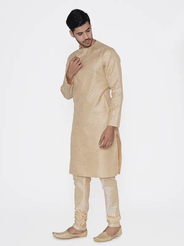 Tabard_Men_Printed_Straight_Kurta_(Beige)
