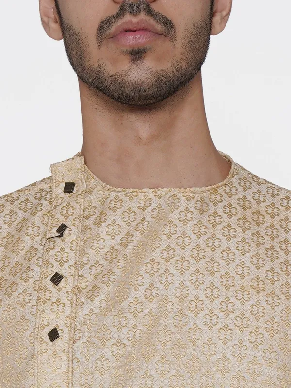 Tabard_Men_Printed_Straight_Kurta_(Beige)