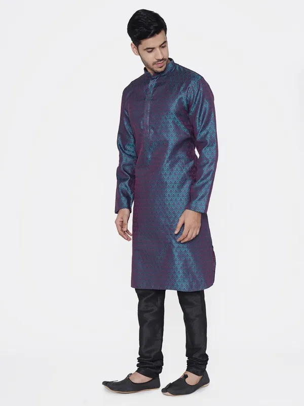 Tabard_Men_Printed_Straight_Kurta_(Green)