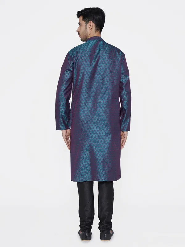 Tabard_Men_Printed_Straight_Kurta_(Green)