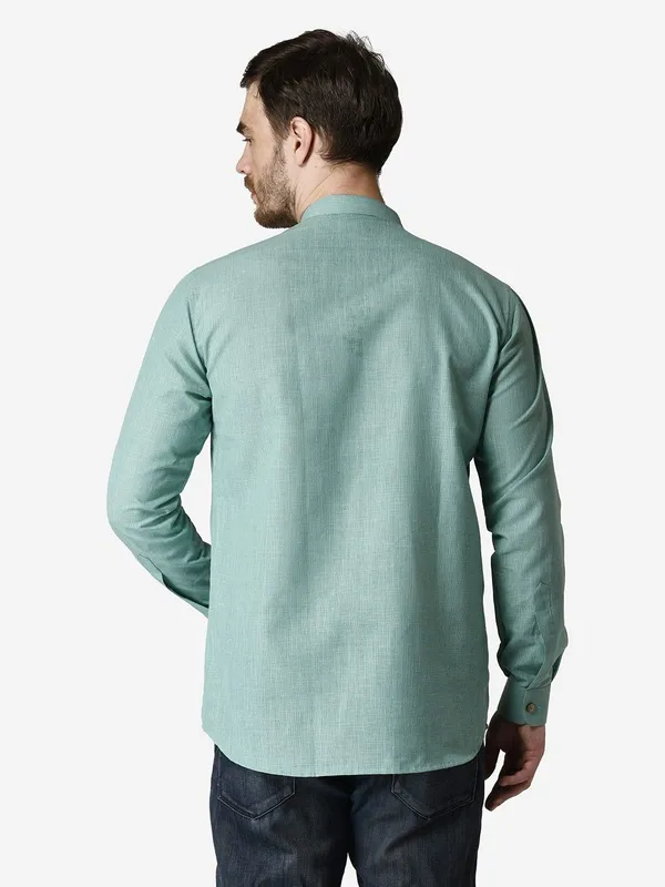 Tabard_Men_Solid_Straight_Kurta_(Blue)