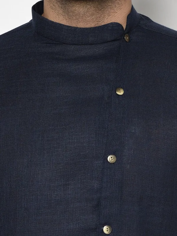 Tabard_Men_Solid_Straight_Kurta_(Blue)