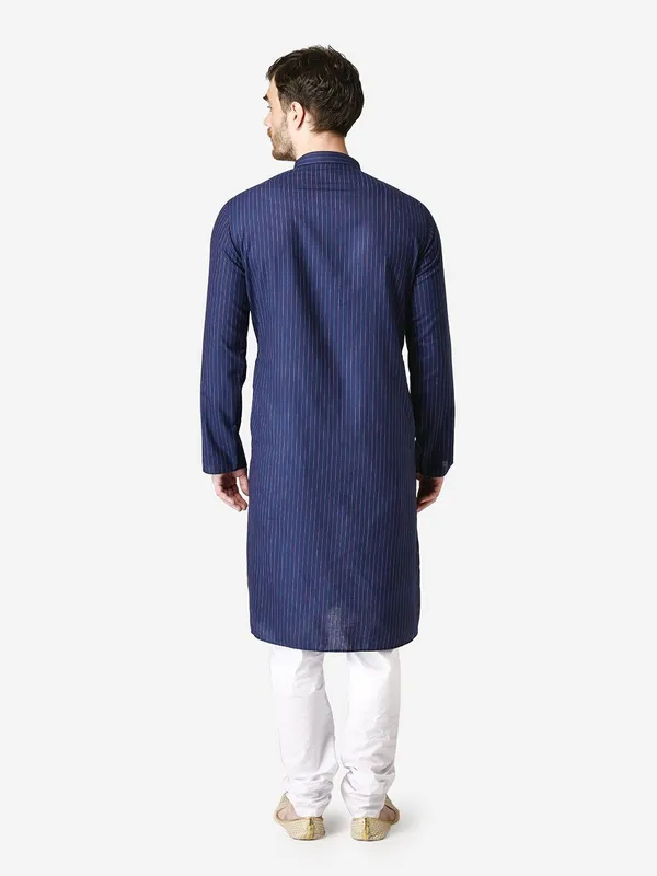 Tabard_Men_Striped_Straight_Kurta_(Blue)