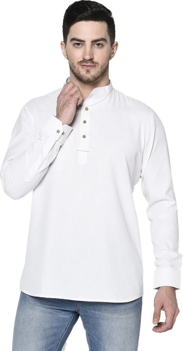 Tabard_Men_Solid_Straight_Kurta_(White)
