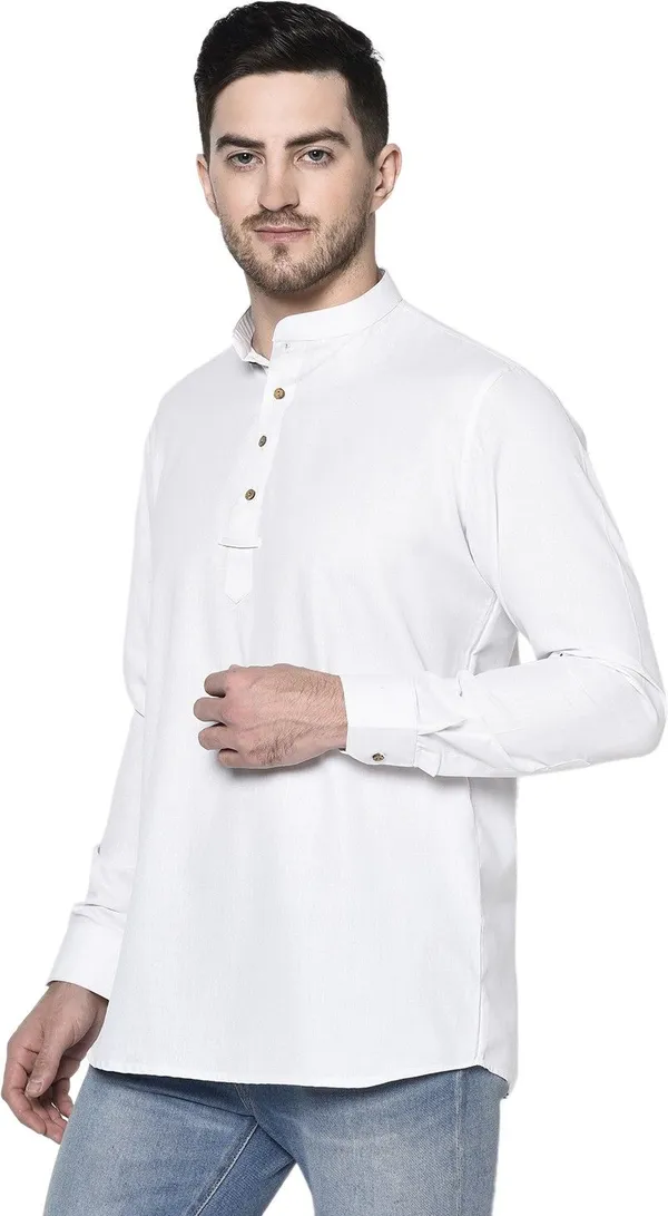 Tabard_Men_Solid_Straight_Kurta_(White)