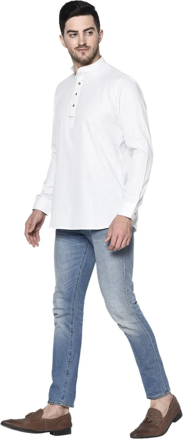 Tabard_Men_Solid_Straight_Kurta_(White)