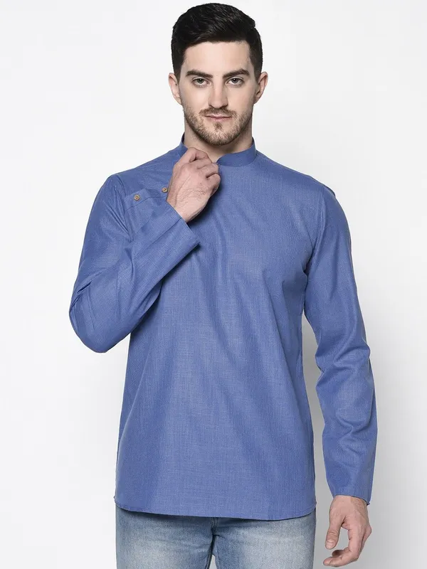 Tabard_Men_Solid_Ethnic_Dress_Kurta_(Blue)