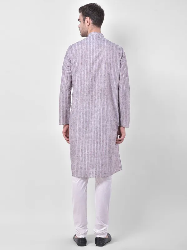 Tabard_Men_Striped_Straight_Kurta_(Grey)