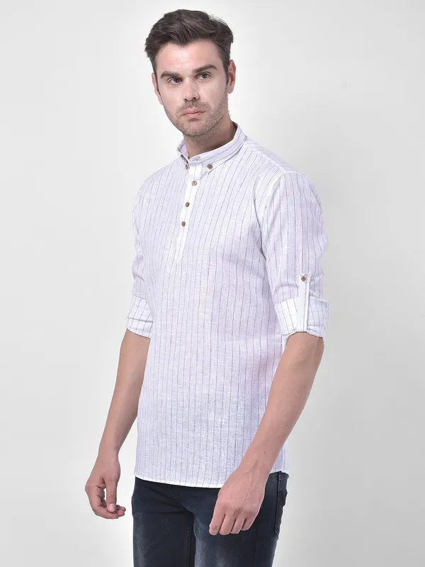 Tabard_Men_Striped_Straight_Kurta_(White)