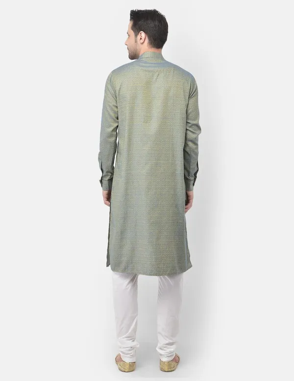 Tabard_Men_Printed_Asymmetric_Kurta_(Blue)