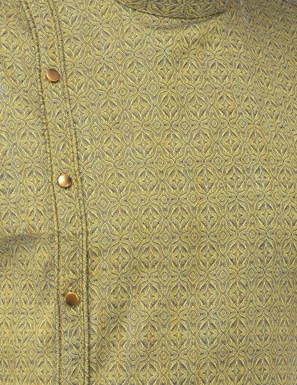 Tabard_Men_Printed_Asymmetric_Kurta_(Green)
