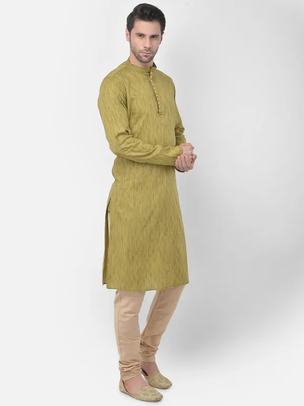 Tabard_Men_Printed_Straight_Kurta_(Green)