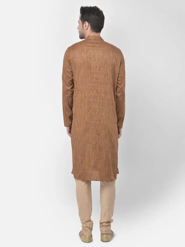 Tabard_Men_Printed_Straight_Kurta_(Brown)