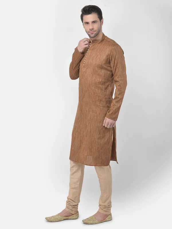 Tabard_Men_Printed_Straight_Kurta_(Brown)