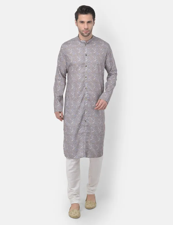 Tabard_Men_Printed_Straight_Kurta_(Grey)