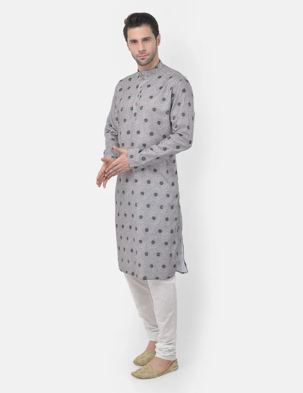 Tabard_Men_Printed_Straight_Kurta_(Grey)