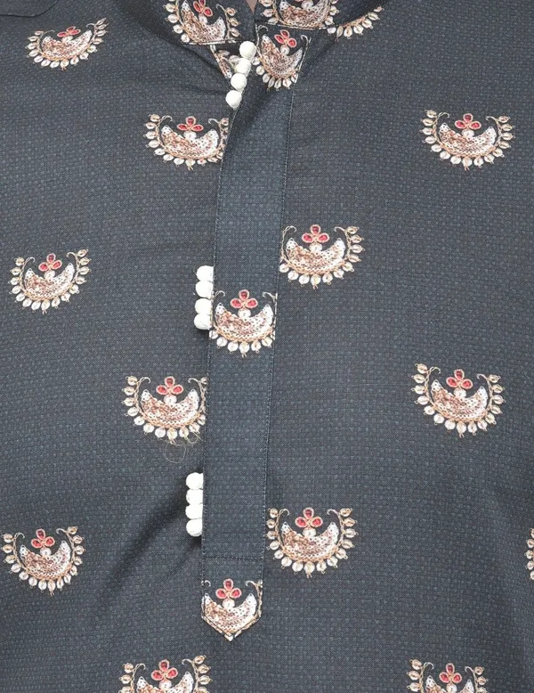 Tabard_Men_Printed_Straight_Kurta_(Black)