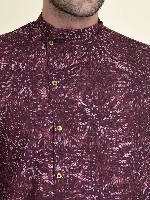 Tabard_Men_Printed_Straight_Kurta_(Purple)